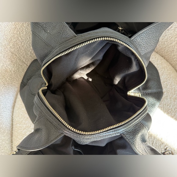 Coach Black Leather Shoulder Bag with Silver Hardware - Picture 9 of 12